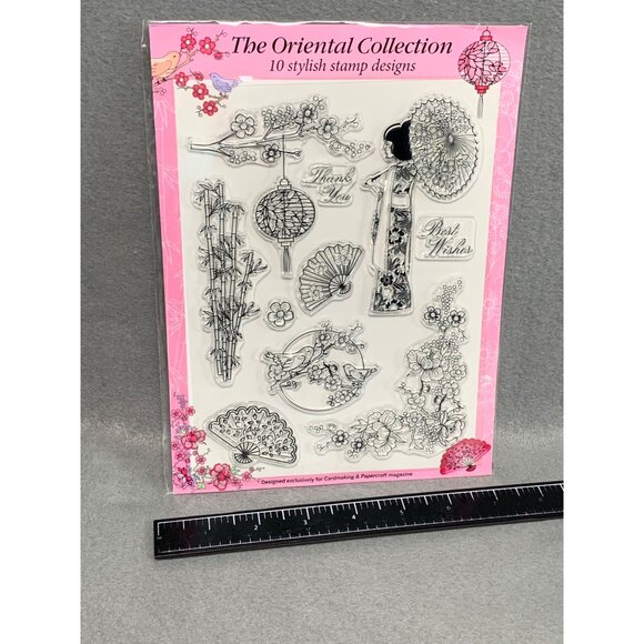 The Oriental Collection 10 Stylish Stamp Designs For Cardmaking & Papercraft - Picture 4 of 4